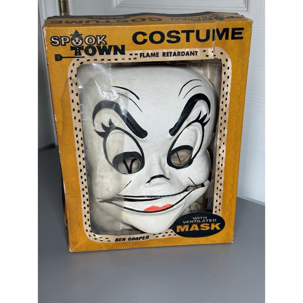 Vintage 60's Collegeville Casper Friendly Ghost Halloween Costume Box Ben Cooper
